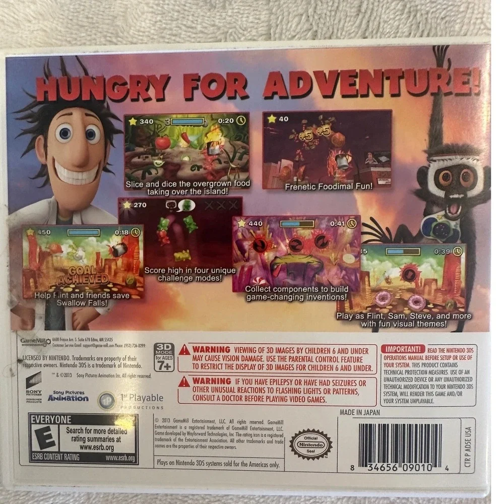 Cloudy with a‎ Chance of Meatballs 2 - Nintendo 3DS Video Game